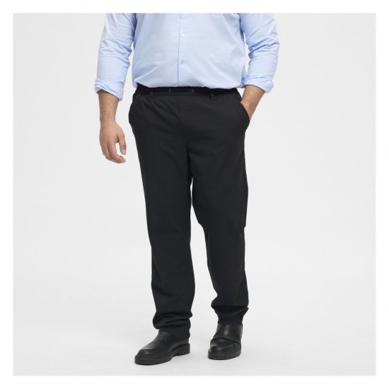 North Latitude Dress Pants Elastic Waist Black - Pantaloni - Pantaloni Uomo Taglie Forti
