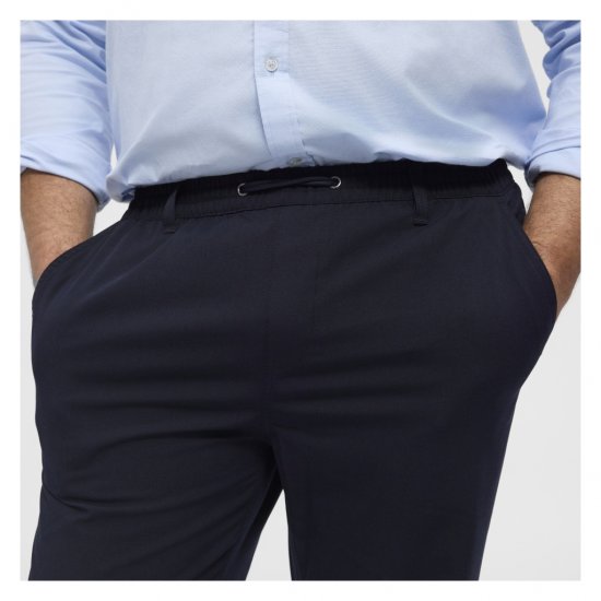 North Latitude Dress Pants Elastic Waist Navy Blue - Pantaloni - Pantaloni Uomo Taglie Forti