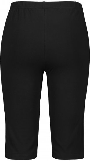Ulla Popken Stretch Knit Bike Shorts Black - Jeans & Pantaloni Donna Taglie Comode – Plus Size - 
