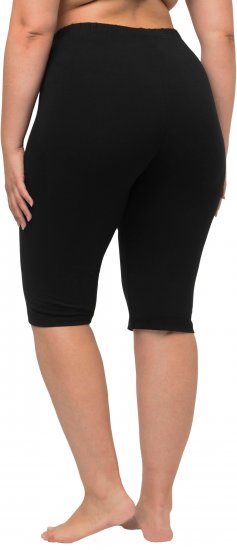 Ulla Popken Stretch Knit Bike Shorts Black - Jeans & Pantaloni Donna Taglie Comode – Plus Size - 