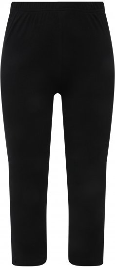 Ulla Popken Basic Stretch Knit Capris Black - Jeans & Pantaloni Donna Taglie Comode – Plus Size - Jeans e Pantaloni Donna, EU 42-70