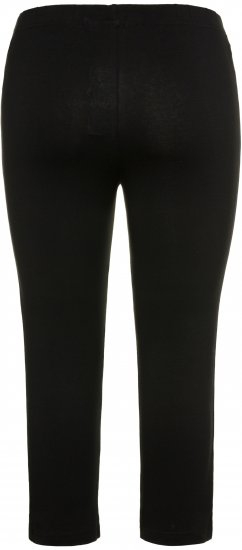 Ulla Popken Basic Stretch Knit Capris Black - Jeans & Pantaloni Donna Taglie Comode – Plus Size - Jeans e Pantaloni Donna, EU 42-70