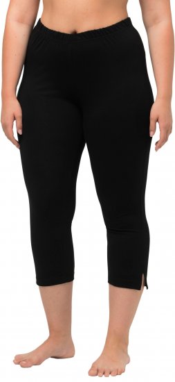 Ulla Popken Basic Stretch Knit Capris Black - Jeans & Pantaloni Donna Taglie Comode – Plus Size - Jeans e Pantaloni Donna, EU 42-70