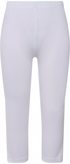 Ulla Popken Basic Stretch Knit Capris White - Jeans & Pantaloni Donna Taglie Comode – Plus Size - Jeans e Pantaloni Donna, EU 42-70