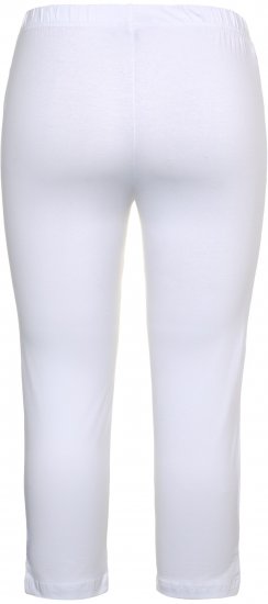 Ulla Popken Basic Stretch Knit Capris White - Jeans & Pantaloni Donna Taglie Comode – Plus Size - Jeans e Pantaloni Donna, EU 42-70