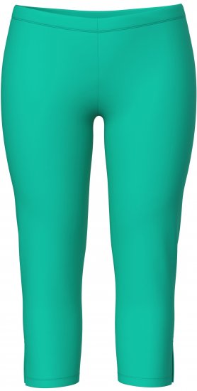 Ulla Popken Basic Stretch Knit Capris Green - Jeans & Pantaloni Donna Taglie Comode – Plus Size - 