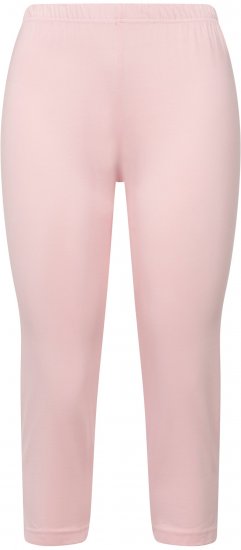 Ulla Popken Basic Stretch Knit Capris Pink - Jeans & Pantaloni Donna Taglie Comode – Plus Size - 
