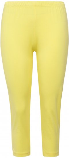 Ulla Popken Basic Stretch Knit Capris Yellow - Jeans & Pantaloni Donna Taglie Comode – Plus Size - Jeans e Pantaloni Donna, EU 42-70