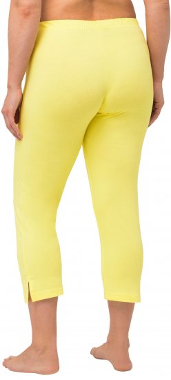 Ulla Popken Basic Stretch Knit Capris Yellow - Jeans & Pantaloni Donna Taglie Comode – Plus Size - Jeans e Pantaloni Donna, EU 42-70
