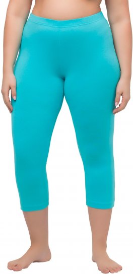 Ulla Popken Basic Stretch Knit Capris Blue - Jeans & Pantaloni Donna Taglie Comode – Plus Size - Jeans e Pantaloni Donna, EU 42-70