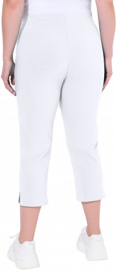 Ulla Popken Stretch Basic Bengaline Capri Pants Snow White - Jeans & Pantaloni Donna Taglie Comode – Plus Size - 