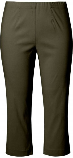 Ulla Popken Stretch Basic Bengaline Capri Pants Forest Forest Green - Jeans & Pantaloni Donna Taglie Comode – Plus Size - 