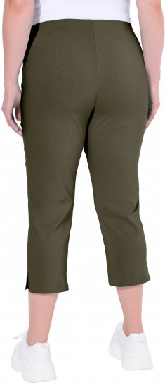 Ulla Popken Stretch Basic Bengaline Capri Pants Forest Forest Green - Jeans & Pantaloni Donna Taglie Comode – Plus Size - 