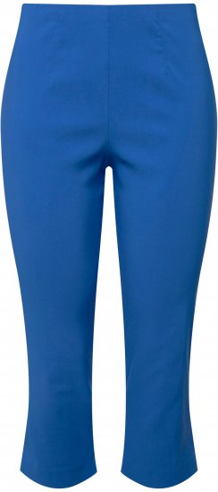 Ulla Popken Stretch Basic Bengaline Capri Pants Royal Blue - Jeans & Pantaloni Donna Taglie Comode – Plus Size - 