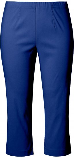 Ulla Popken Stretch Basic Bengaline Capri Pants Blue - Jeans & Pantaloni Donna Taglie Comode – Plus Size - 