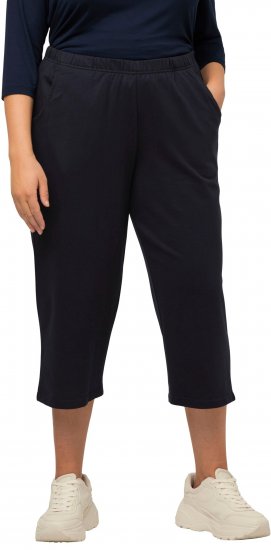 Ulla Popken Pull On Knit Elastic Waist Pocket Crop Pants Blue - Jeans & Pantaloni Donna Taglie Comode – Plus Size - Jeans e Pantaloni Donna, EU 42-70