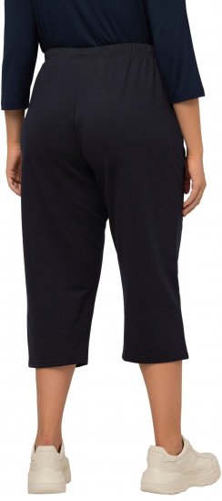 Ulla Popken Pull On Knit Elastic Waist Pocket Crop Pants Blue - Jeans & Pantaloni Donna Taglie Comode – Plus Size - Jeans e Pantaloni Donna, EU 42-70
