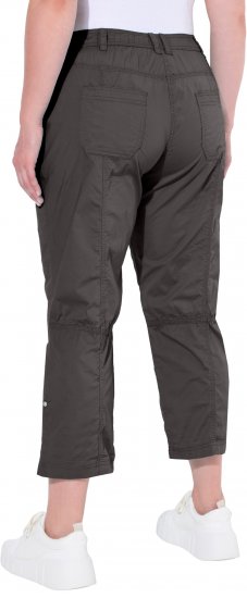 Ulla Popken Roll Tab Hem Stretch Cargo Pants Grey - Jeans & Pantaloni Donna Taglie Comode – Plus Size - 