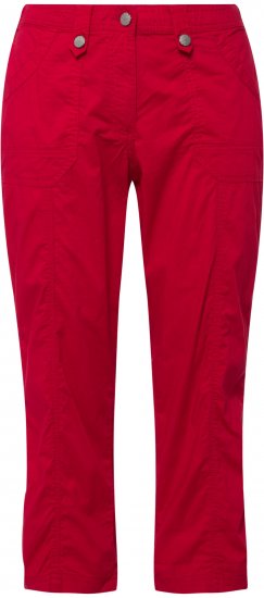 Ulla Popken Roll Tab Hem Stretch Cargo Pants Red - Jeans & Pantaloni Donna Taglie Comode – Plus Size - 