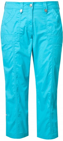 Ulla Popken Roll Tab Hem Stretch Cargo Pants Deep Aqua - Jeans & Pantaloni Donna Taglie Comode – Plus Size - Jeans e Pantaloni Donna, EU 42-70