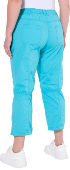 Ulla Popken Roll Tab Hem Stretch Cargo Pants Deep Aqua - Jeans & Pantaloni Donna Taglie Comode – Plus Size - Jeans e Pantaloni Donna, EU 42-70