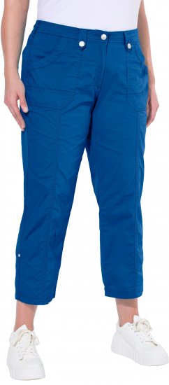Ulla Popken Roll Tab Hem Stretch Cargo Pants Blue - Jeans & Pantaloni Donna Taglie Comode – Plus Size - Jeans e Pantaloni Donna, EU 42-70