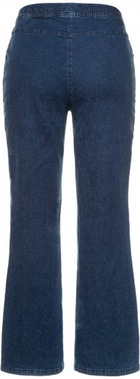 Ulla Popken Wide Leg Elastic Waist Mary Fit Marlene Stretch Jeans Denim Blue - Jeans & Pantaloni Donna Taglie Comode – Plus Size - 
