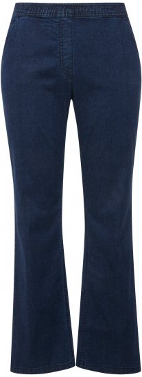 Ulla Popken Straight Leg Elastic Waist Mandy Fit Stretch Jeans Denim Blue - Jeans & Pantaloni Donna Taglie Comode – Plus Size - 