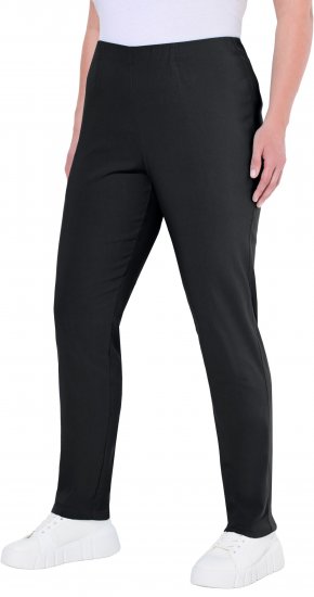 Ulla Popken Bengaline Slim Leg Sienna Fit Elastic Waist Pants Black - Jeans & Pantaloni Donna Taglie Comode – Plus Size - 