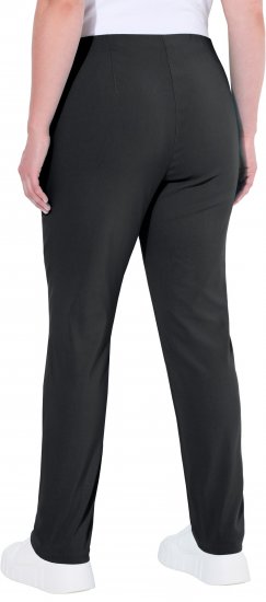 Ulla Popken Bengaline Slim Leg Sienna Fit Elastic Waist Pants Black - Jeans & Pantaloni Donna Taglie Comode – Plus Size - 