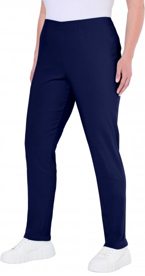 Ulla Popken Bengaline Slim Leg Sienna Fit Elastic Waist Pants Blue - Jeans & Pantaloni Donna Taglie Comode – Plus Size - 