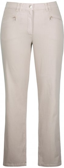 Ulla Popken Summer Pants Mony Beige - Jeans & Pantaloni Donna Taglie Comode – Plus Size - 