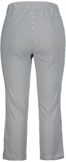 Ulla Popken Check Bengaline Slim Leg Sienna Fit Stretch Crop Pants Black - Jeans & Pantaloni Donna Taglie Comode – Plus Size - 