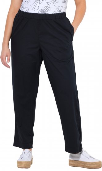 Ulla Popken Wide Leg Ruby Fit Stretch Chino Pants Navy - Jeans & Pantaloni Donna Taglie Comode – Plus Size - 