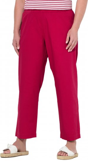 Ulla Popken Wide Leg Ruby Fit Stretch Chino Pants Salsa - Jeans & Pantaloni Donna Taglie Comode – Plus Size - Jeans e Pantaloni Donna, EU 42-70