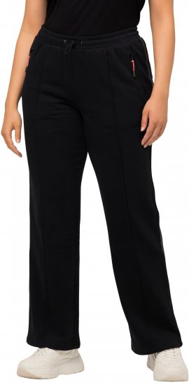 Ulla Popken Holo Detail Sweatpants Black - Jeans & Pantaloni Donna Taglie Comode – Plus Size - Jeans e Pantaloni Donna, EU 42-70