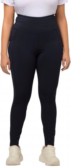 Ulla Popken High Waist Quick Dry Recycled Stretch Leggings Grey - Jeans & Pantaloni Donna Taglie Comode – Plus Size - 