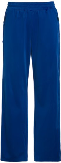 Ulla Popken Snap Placket Side Seam Wide Leg Recycled Polyester Knit Joggers Blue - Jeans & Pantaloni Donna Taglie Comode – Plus Size - 