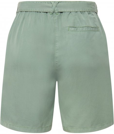 Ulla Popken Tie Belt Lyocell Shorts Moss Green - Jeans & Pantaloni Donna Taglie Comode – Plus Size - 