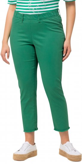 Ulla Popken Stretch Blend Bengaline Pants Emerald Green - Jeans & Pantaloni Donna Taglie Comode – Plus Size - 
