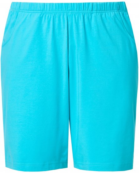 Ulla Popken Stretch Knit Bermuda Shorts Blue - Jeans & Pantaloni Donna Taglie Comode – Plus Size - 