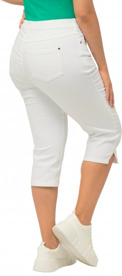 Ulla Popken Basic Capri Sarah Fit Jeans Snow White - Jeans & Pantaloni Donna Taglie Comode – Plus Size - 