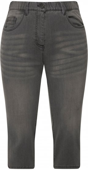 Ulla Popken Basic Capri Sarah Fit Jeans Gray - Jeans & Pantaloni Donna Taglie Comode – Plus Size - Jeans e Pantaloni Donna, EU 42-70