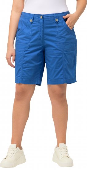 Ulla Popken Cargo Bermuda Shorts Royal Blue - Jeans & Pantaloni Donna Taglie Comode – Plus Size - 