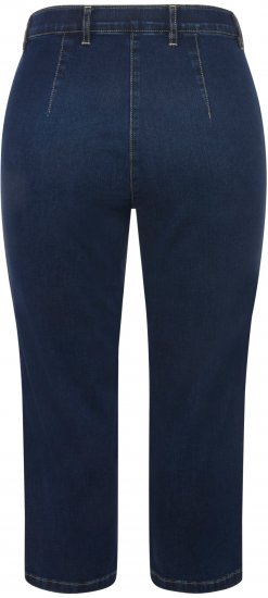 Ulla Popken Cropped Stretch Blend Mony Jeans Blue Denim - Jeans & Pantaloni Donna Taglie Comode – Plus Size - 