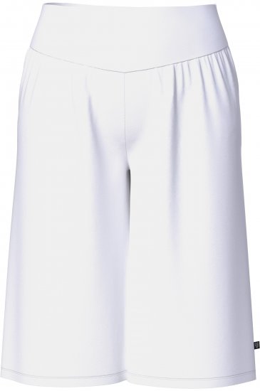 Ulla Popken Wide Leg Flared Bermuda Shorts White - Jeans & Pantaloni Donna Taglie Comode – Plus Size - 