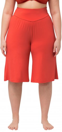 Ulla Popken Wide Leg Flared Bermuda Shorts - Jeans & Pantaloni Donna Taglie Comode – Plus Size - 