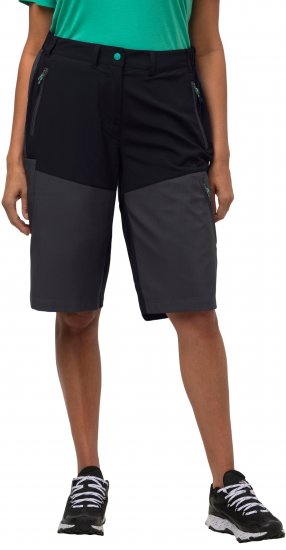 Ulla Popken Water Repellent Nordic Walking Shorts Black - Jeans & Pantaloni Donna Taglie Comode – Plus Size - 