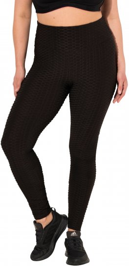 Ulla Popken Textured High Waisted Leggings Grey - Jeans & Pantaloni Donna Taglie Comode – Plus Size - 