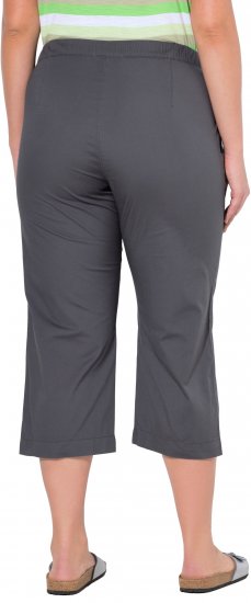 Ulla Popken Cropped Ruby Fit Pants Graphite Grey - Jeans & Pantaloni Donna Taglie Comode – Plus Size - 